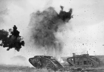 Britse tanks in de slag van de Eerste Wereldoorlog